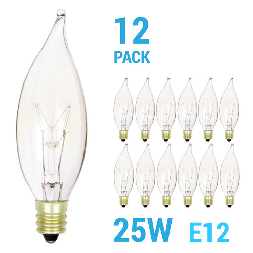 Pack 25cfc chandelier bulbs - 25cfc,